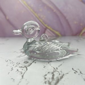 Vintage Glass Duck Ornament